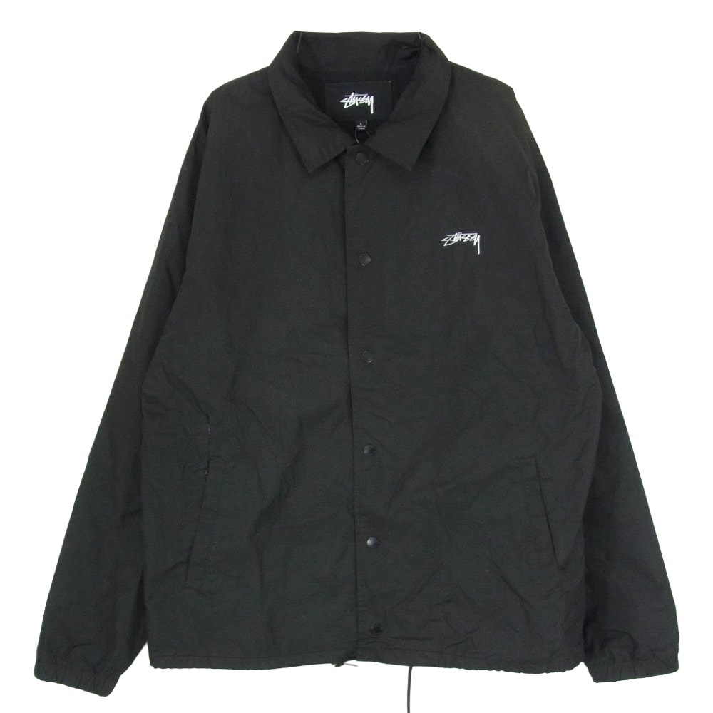 STUSSY ステューシー ジャケット 1115394 CRUIZE COACH JACKET ストックロゴ プリント コーチ ジャケット ブラック系 L【中古】