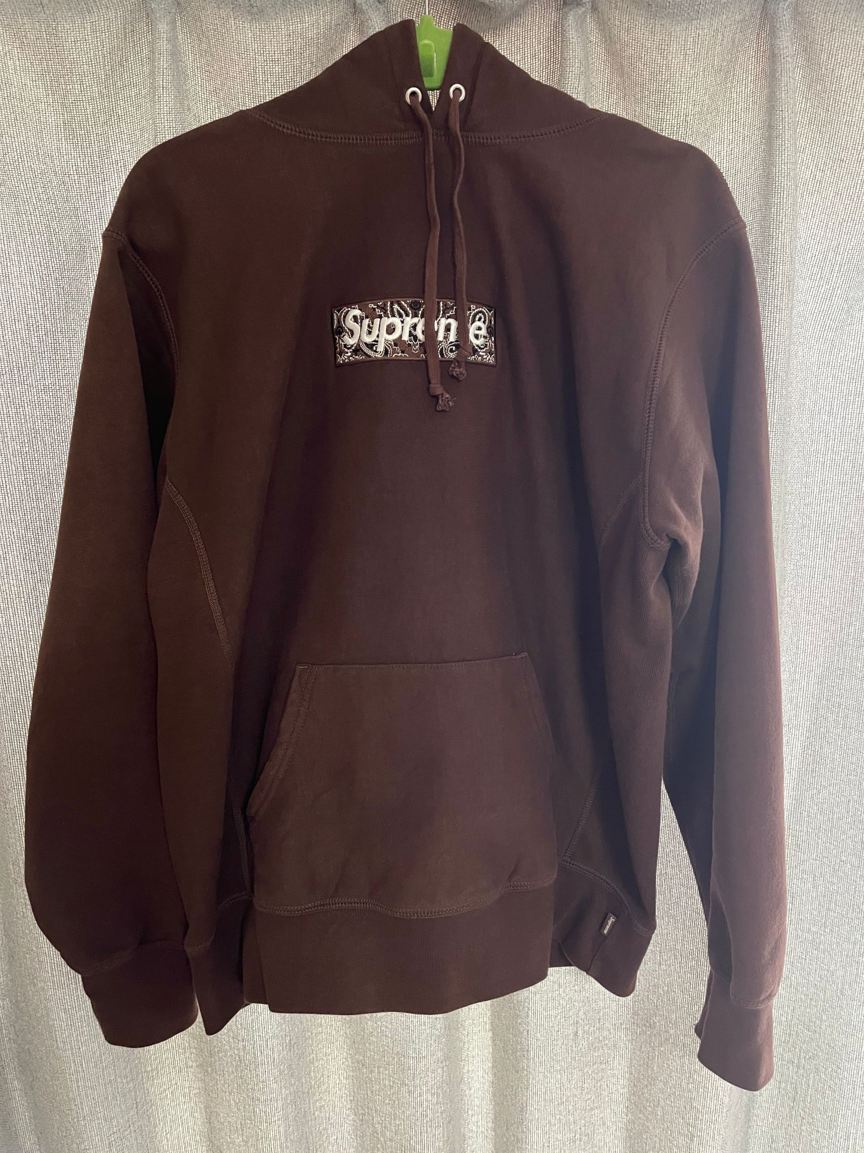 Supreme Bandana Box Logo Hooded Sweatshirt "Brown"