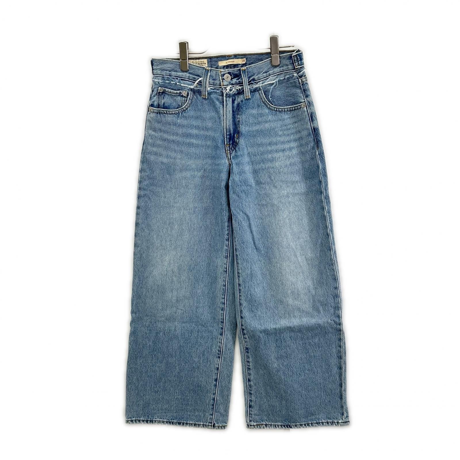 リーバイス 【SLOBE IENA別注】ブルー STRAIGHT デニムパンツ 24