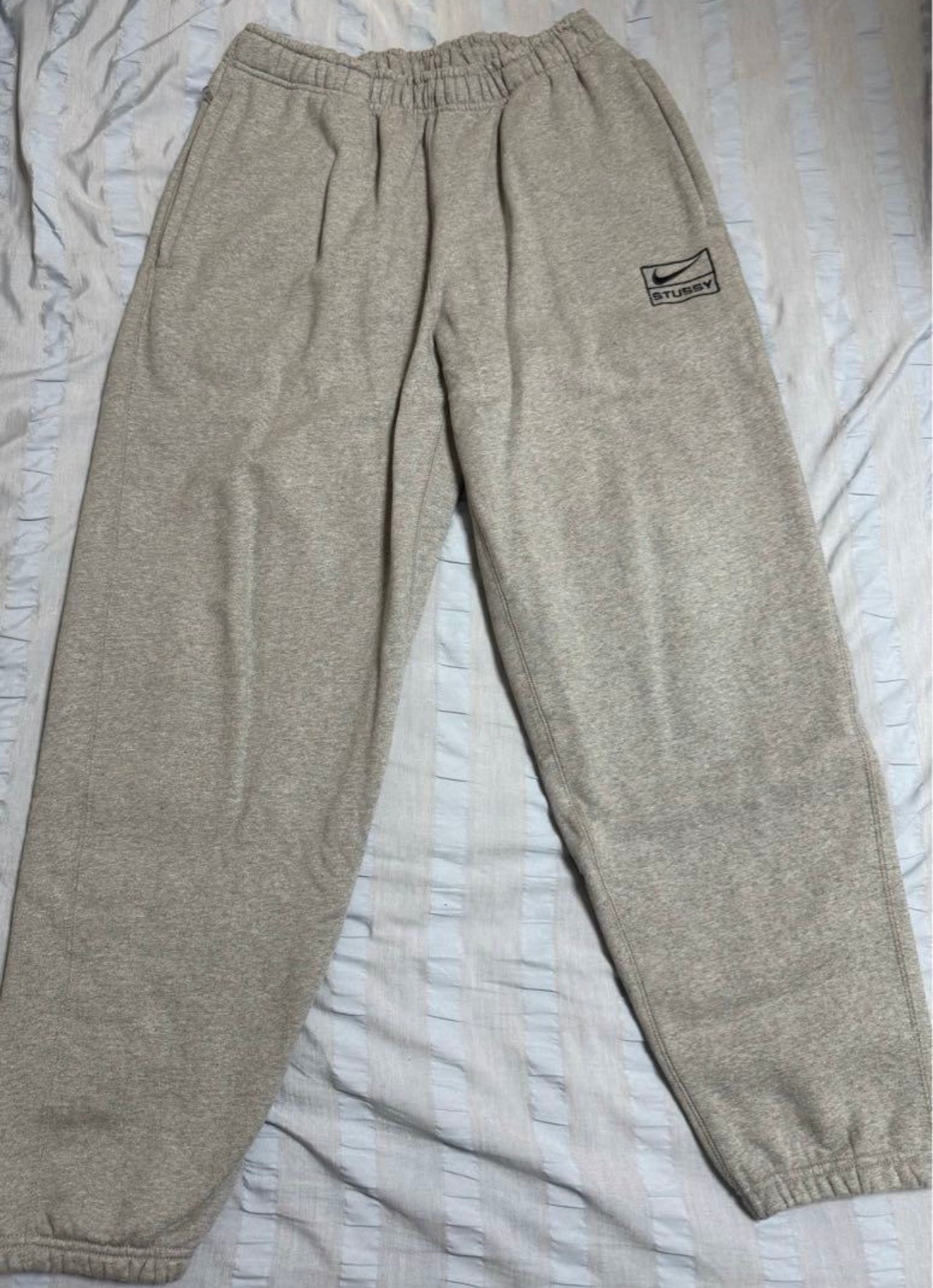 Stussy × Nike NRG Washed Fleece Pant (Asia Size) "Grey" DJ9491-063