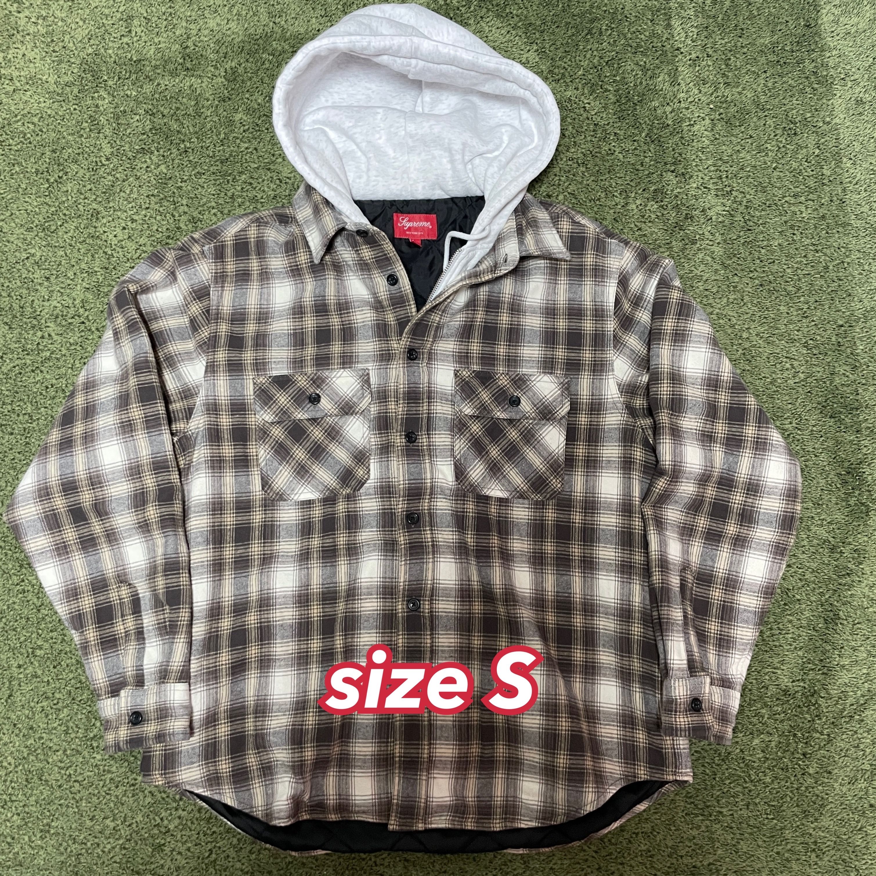 Supreme Hooded Flannel Zip Up Shirt "Brown"