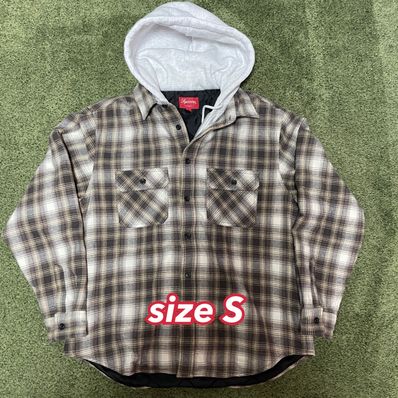 Supreme Hooded Flannel Zip Up Shirt "Brown"