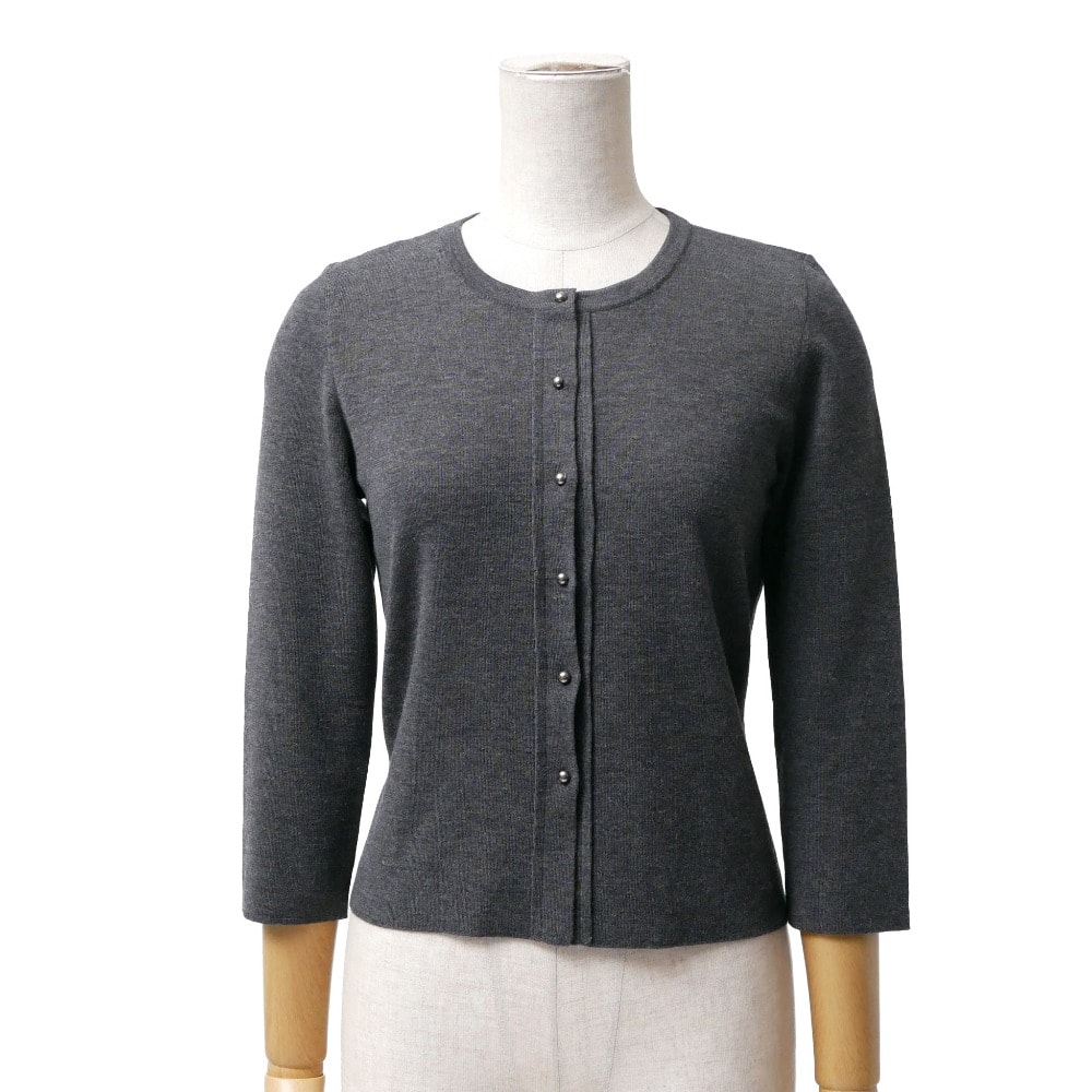 FOXEY フォクシー カーディガン サイズ40 リボン付 ニット ブランド古着【中古】20260123/RA7468