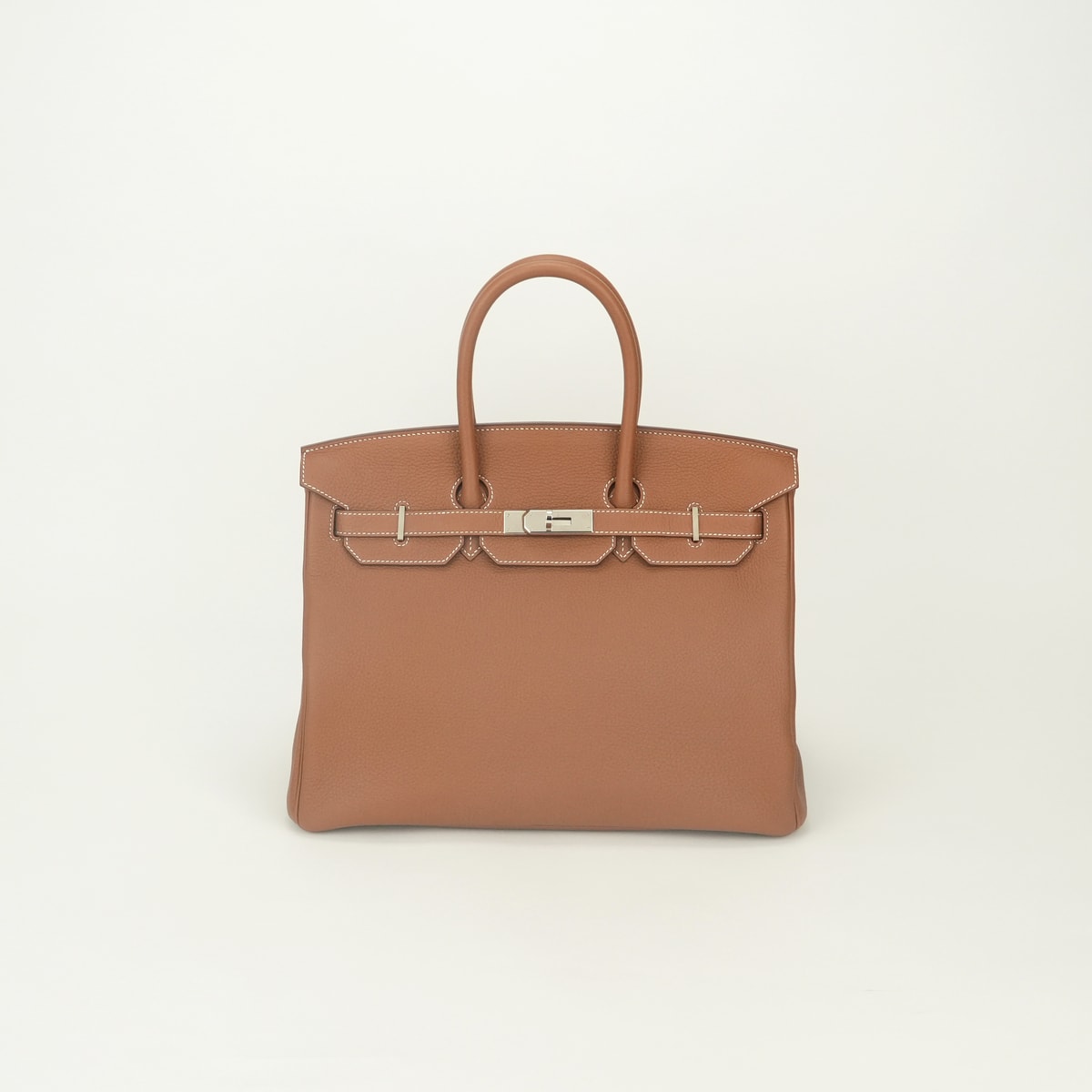 エルメス HERMES バーキン35 バッグ トートバッグ トゴ ゴールド Gold ブラウン Brown 茶 シルバー金具 ハンドバッグ