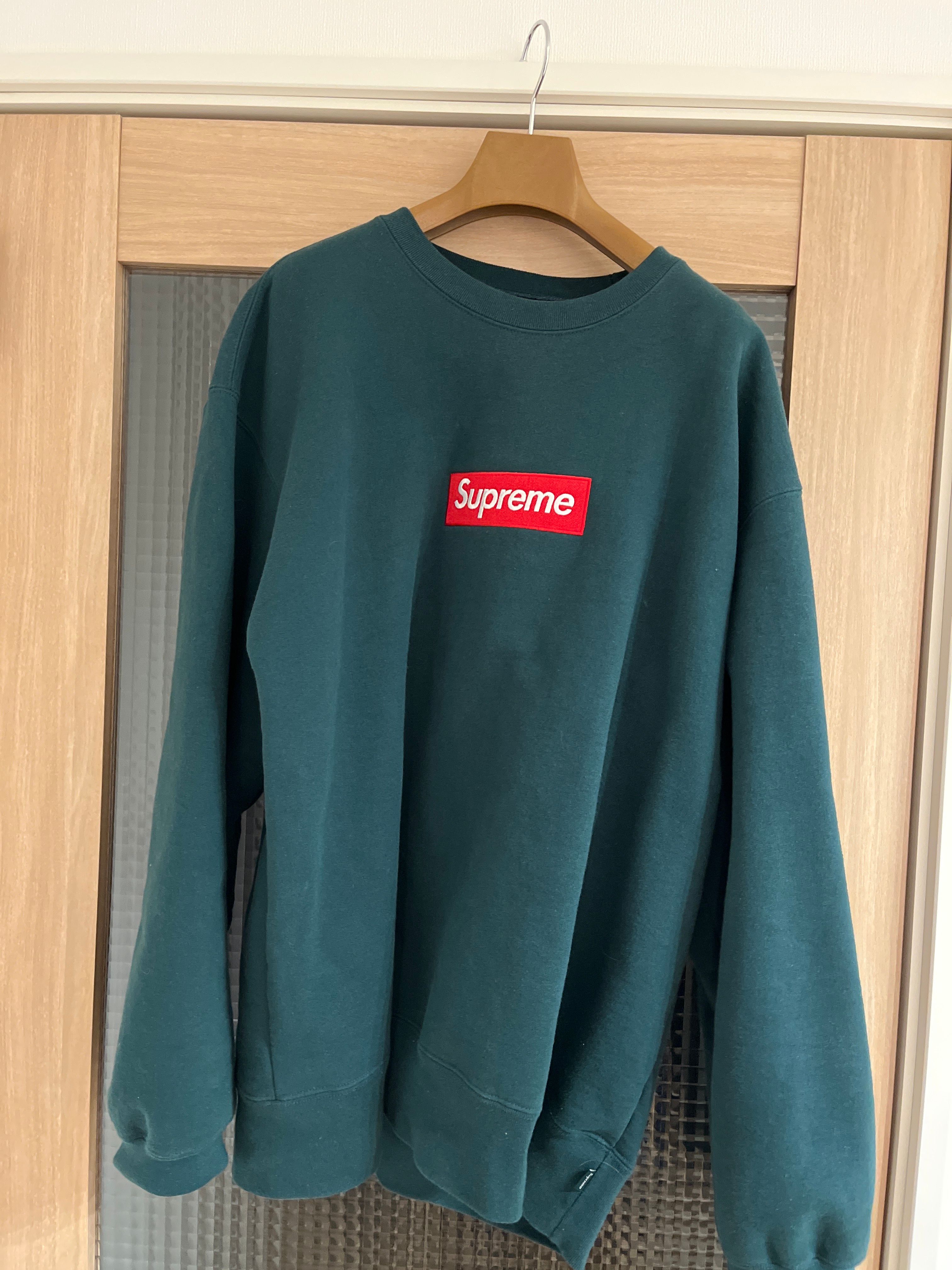 Supreme Box Logo Crewneck "Dark Pine" (22FW)