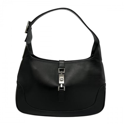 GUCCI グッチ ショルダーバッグ ジャッキー 肩掛け 001・3306 スムースレザー ブラック 黒 シルバー金具 レディース【中古品】