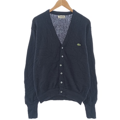古着 70年代 ラコステ LACOSTE IZOD アクリルニットカーディガン USA製 メンズM相当 ヴィンテージ/eaa402782