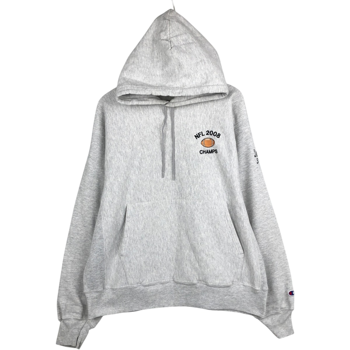 古着 00年代 チャンピオン Champion PREMIUM REVERSE WEAVE プレミアムリバースウィーブ NFL 2008 CHAMPS スウェットプルオーバーパーカー メンズL相当/eaa630100
