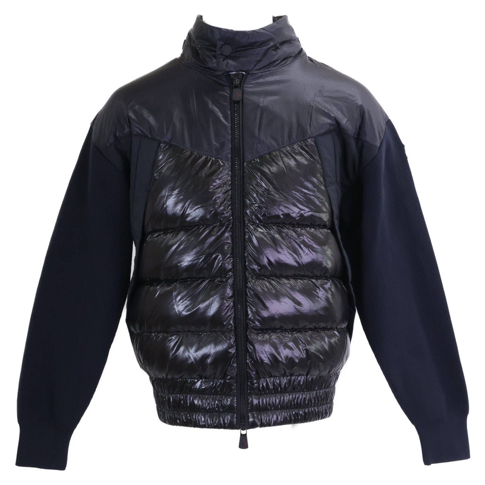 モンクレール GRENOBLE グルノーブル G20979B00006 CARDIGAN TRICOT ナイロン/ニット切替 ダウンジャケット M