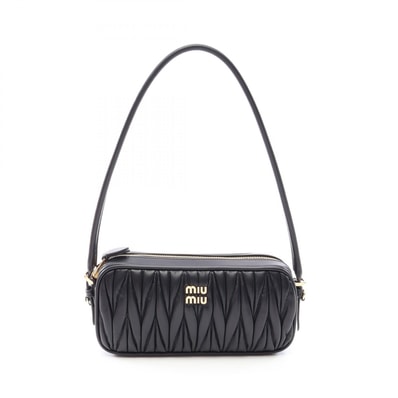 ミュウ ミュウ Miu Miu MATELASSE マテラッセ ハンドバッグ バッグ レザー レディース ブラック系 5NE024AFPPF0002 【新品】