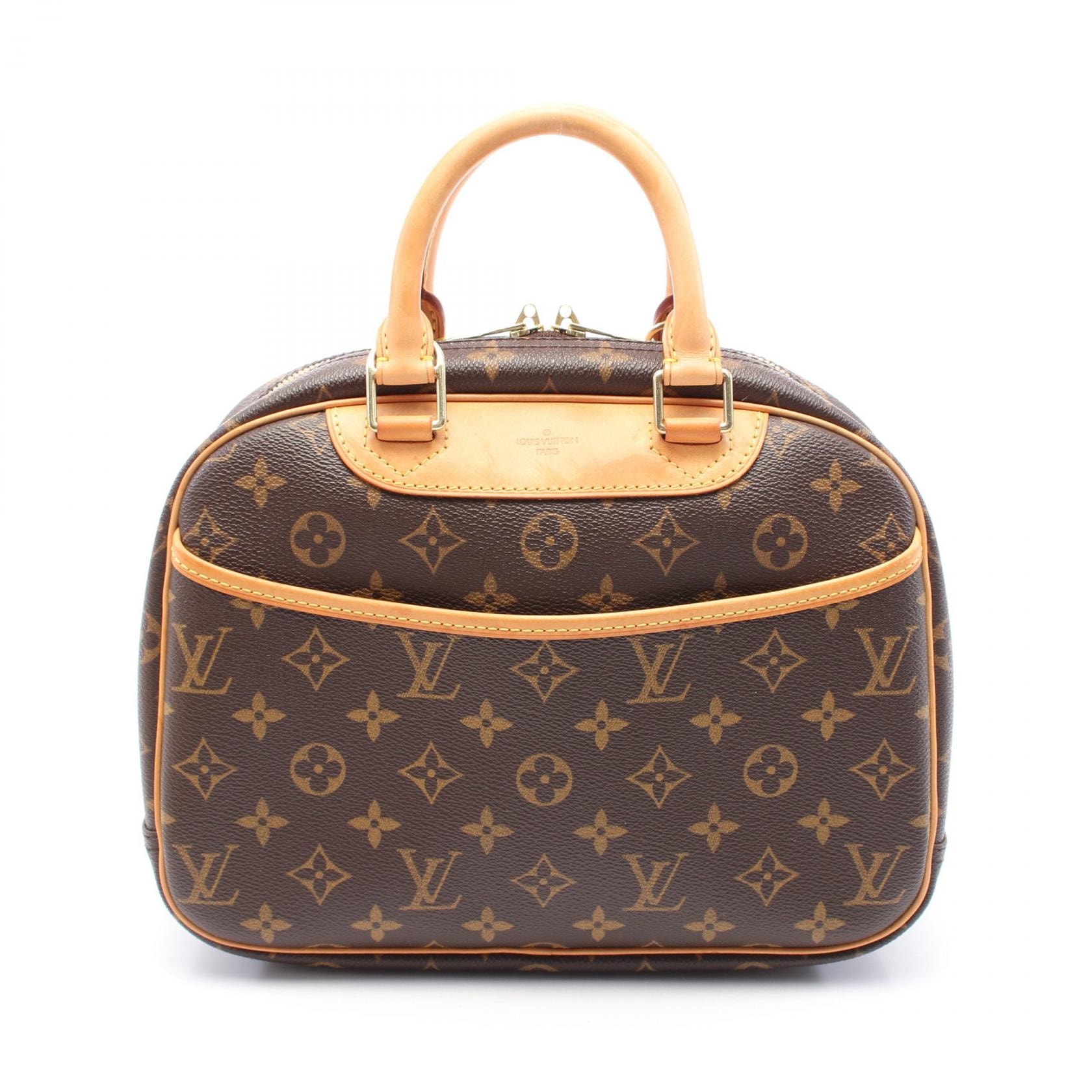 ルイ・ヴィトン LOUIS VUITTON トゥルーヴィル ハンドバッグ バッグ PVCコーティングキャンバス レザー モノグラム レディース ブラウン系 M42228 【中古】