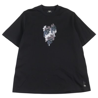極美品 フェンディ 半袖Tシャツ ブラック系 メンズ M FY1217