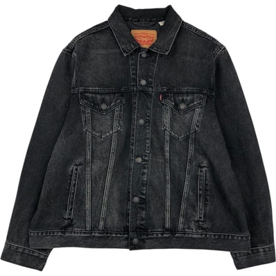 古着 リーバイス Levi's VINTAGE FIT ブラック デニムジャケット Gジャン メンズXL相当/eaa630375
