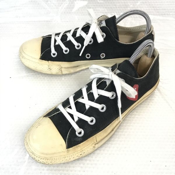 CONVERSE × PLAY COMME des GARCONS【4/23.0/黒/BLACK】スニーカー/コムデギャルソン コンバース/sneakers/japan limited Shoes/trainers◆cQ-506