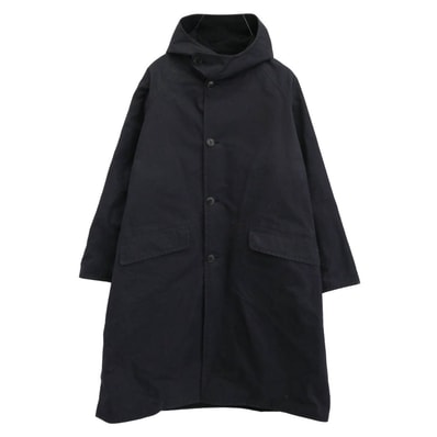 COMOLI コモリ コート 22AW W03-04012 コットン ベンタイル フーデット コート ブラック系 2【中古】