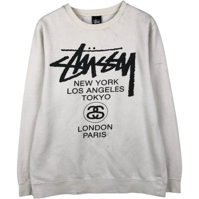 古着 ステューシー STUSSY ロゴスウェットシャツ トレーナー USA製 メンズM相当/eaa635056