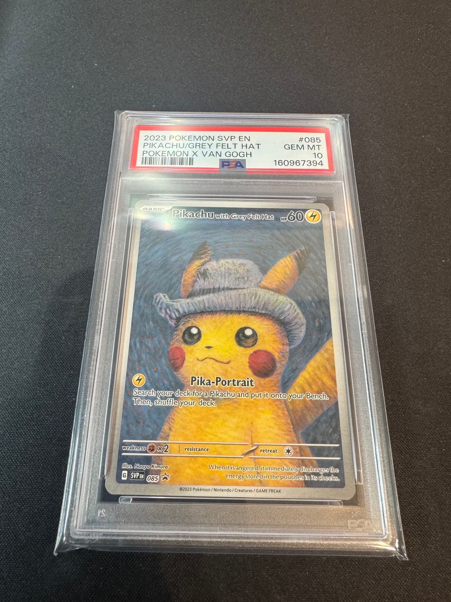 Pikachu with Grey Felt Hat: PROMO [SVP EN 085](SVP EN Promotional cards “Van gogh exhibition” )[English Ver.]