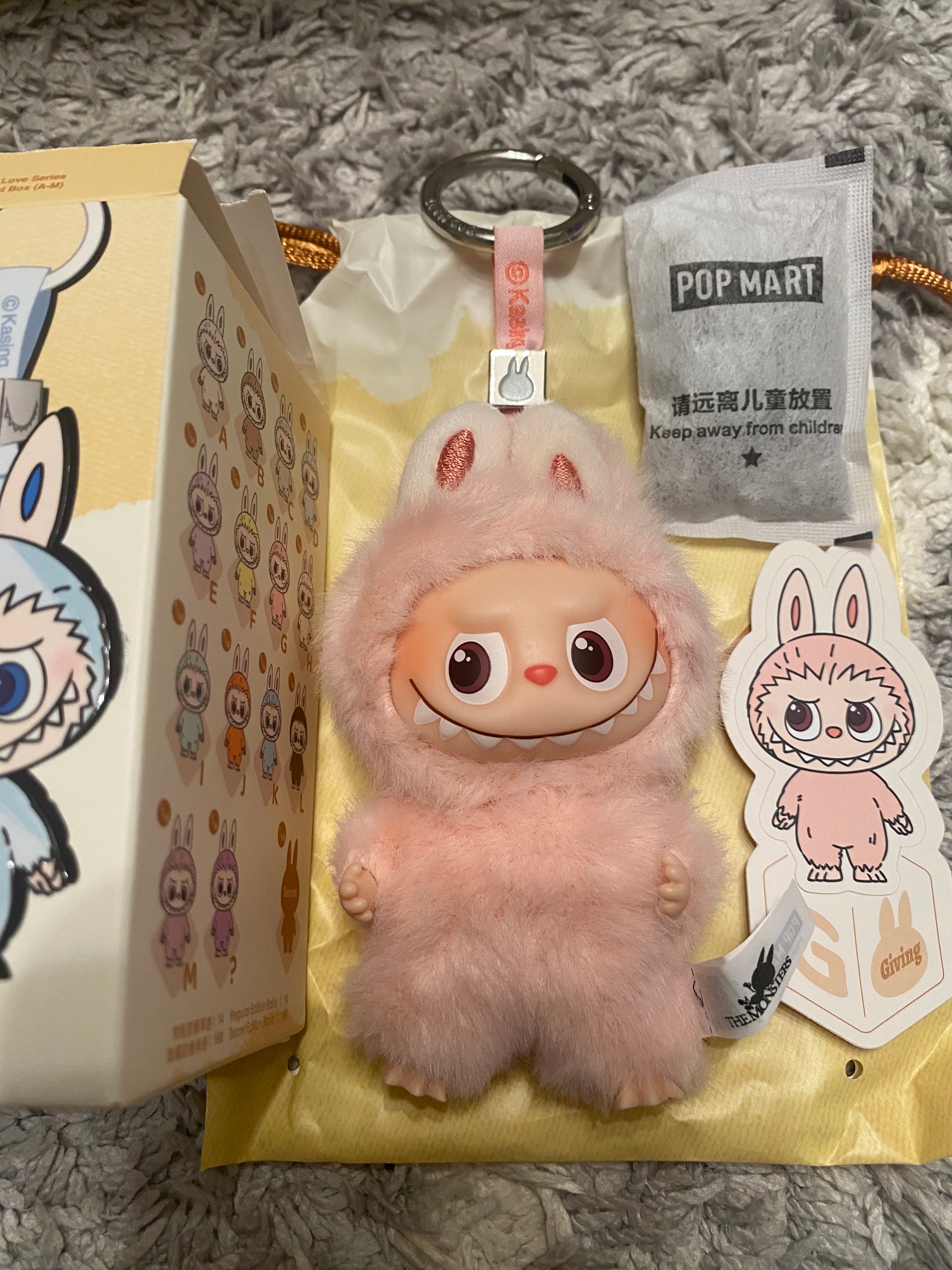 POP MART THE MONSTERS (LABUBU) Pin for Love Series-Vinyl Plush Pendant (A-M) G