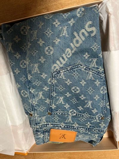 Supreme / Louis Vuitton Jacquard Denim 5-Pocket Jean "Blue"