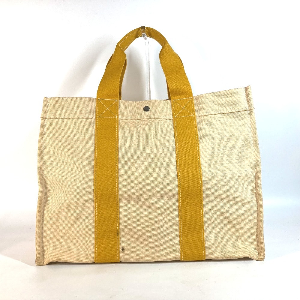 エルメス HERMES ボラボラGM カバン トートバッグ 肩掛け ショルダーバッグ キャンバス イエロー