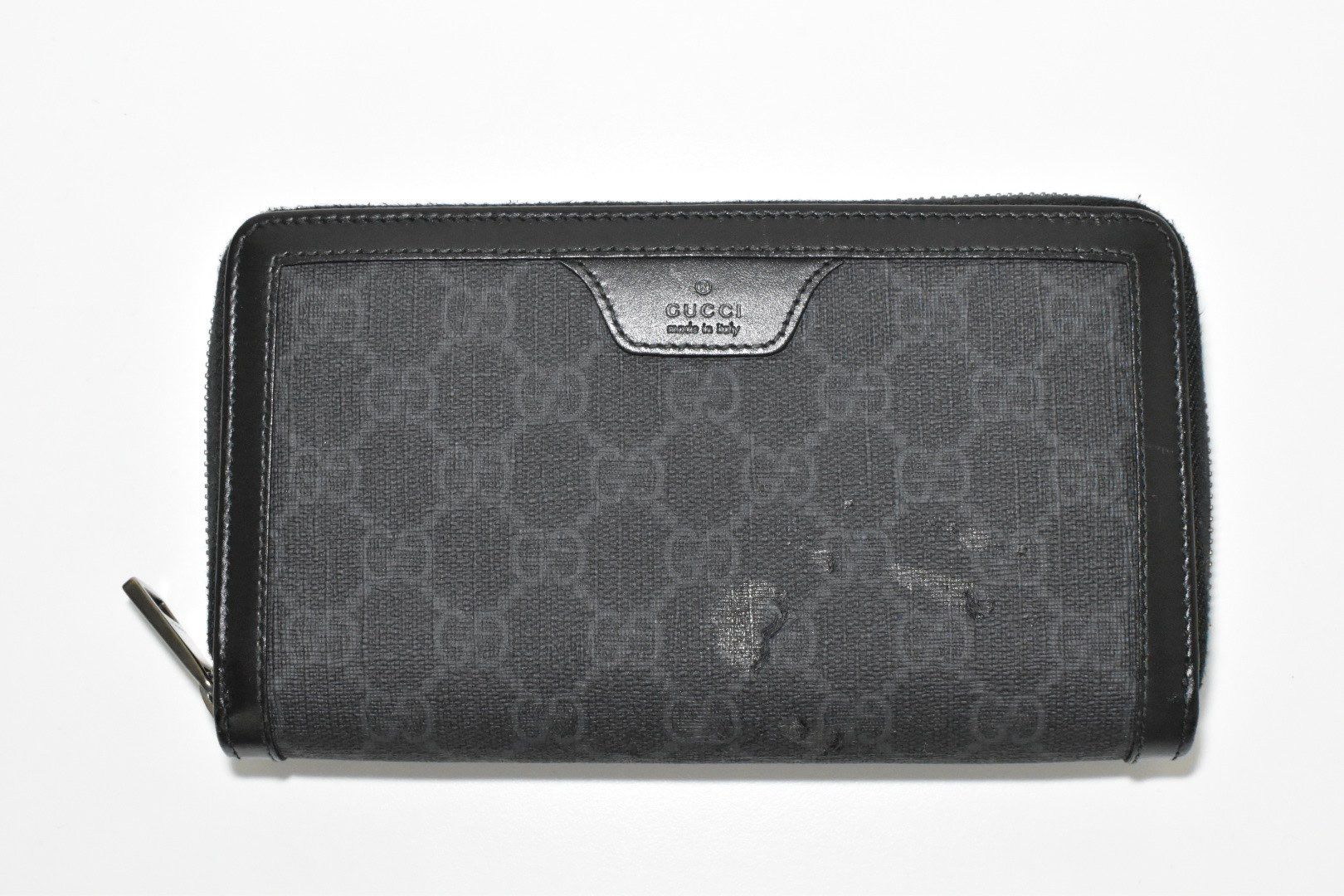 GUCCI GG Round Fastener Wallet "Black"