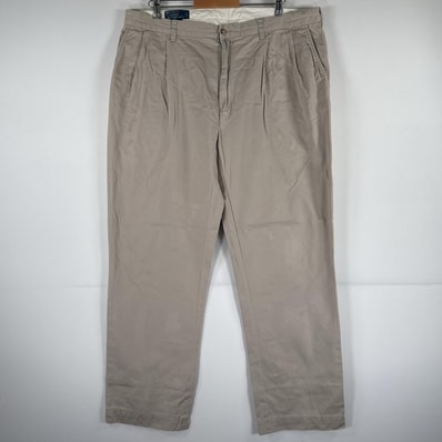 古着 ポロバイラルフローレン Polo by Ralph Lauren チノパンツ チノパン ワンポイント スラックス 大きいサイズ w40 L34 ベージュ メンズ