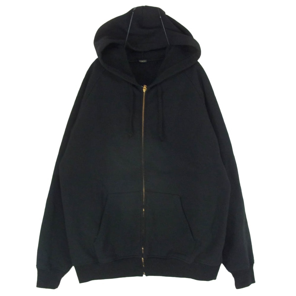 COMOLI コモリ パーカー 25AW C03-05001 コットン裏毛 ジップ フーディ パーカー ブラック系 4【中古】