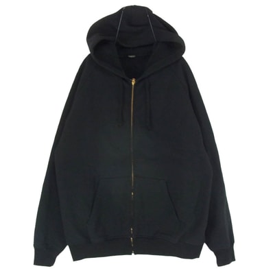 COMOLI コモリ パーカー 25AW C03-05001 コットン裏毛 ジップ フーディ パーカー ブラック系 4【中古】