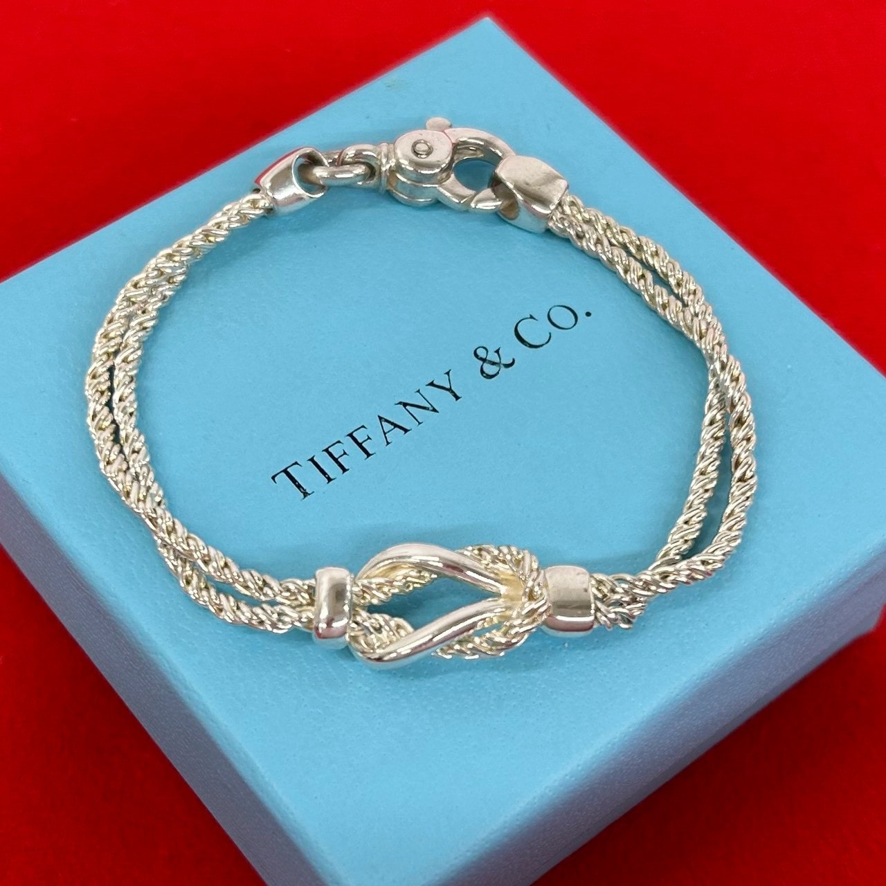 TIFFANY&Co. ティファニー ダブルロープ センターノット ブレスレット シルバー925 ブレスレット シルバー
135-2