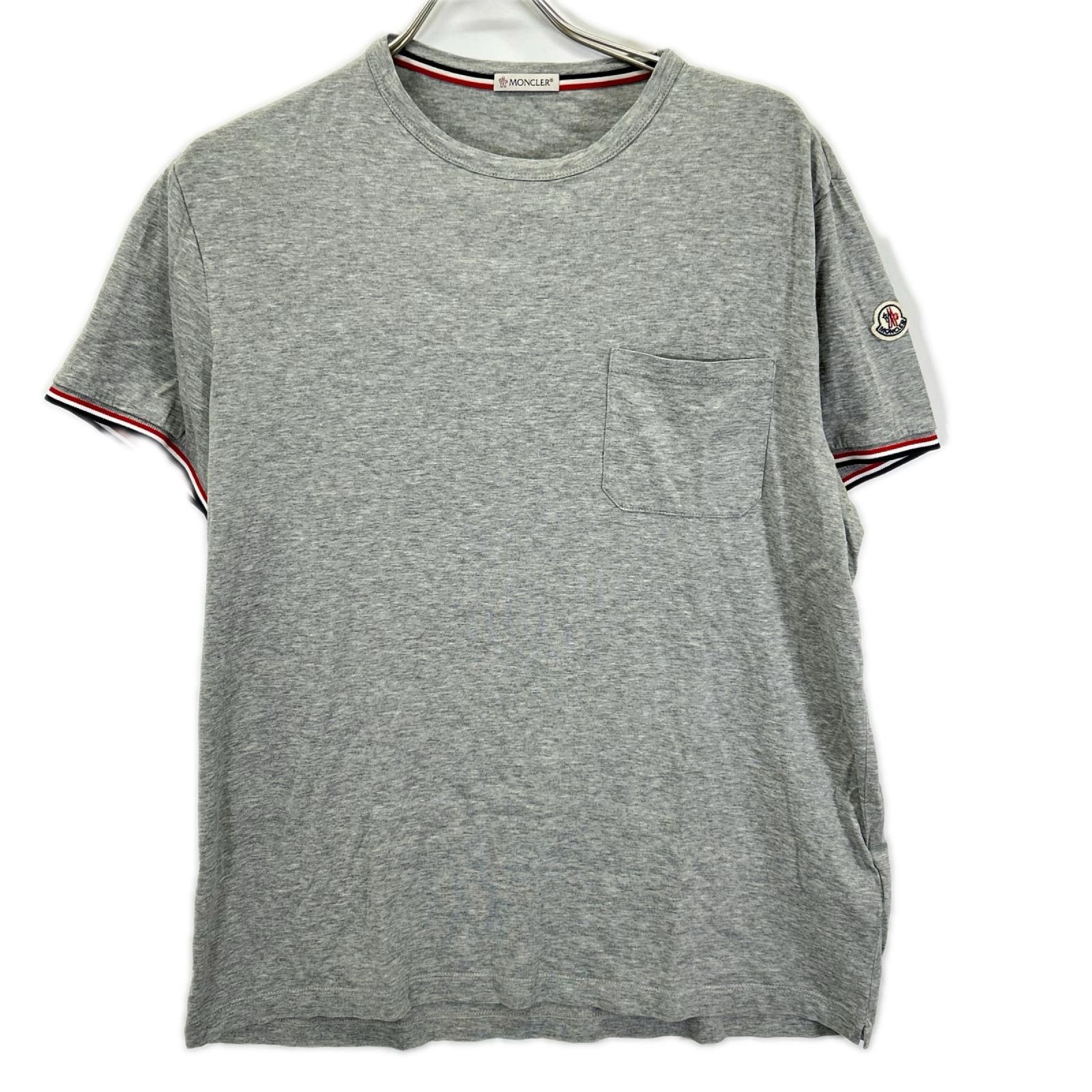 モンクレール 16SS C10918019800 グレー 胸ポケ Tシャツ XL