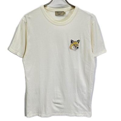 メゾンキツネ EM00154KJ0008 ホワイト ビッグ パステルフォックスヘッド 半袖Tシャツ M
