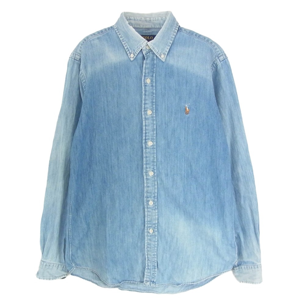 POLO RALPH LAUREN ポロ・ラルフローレン その他トップス ボタンダウン BD デニム シャツ インディゴブルー系 S【中古】