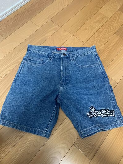 Supreme Handstyle Denim Painter Short "Blue"