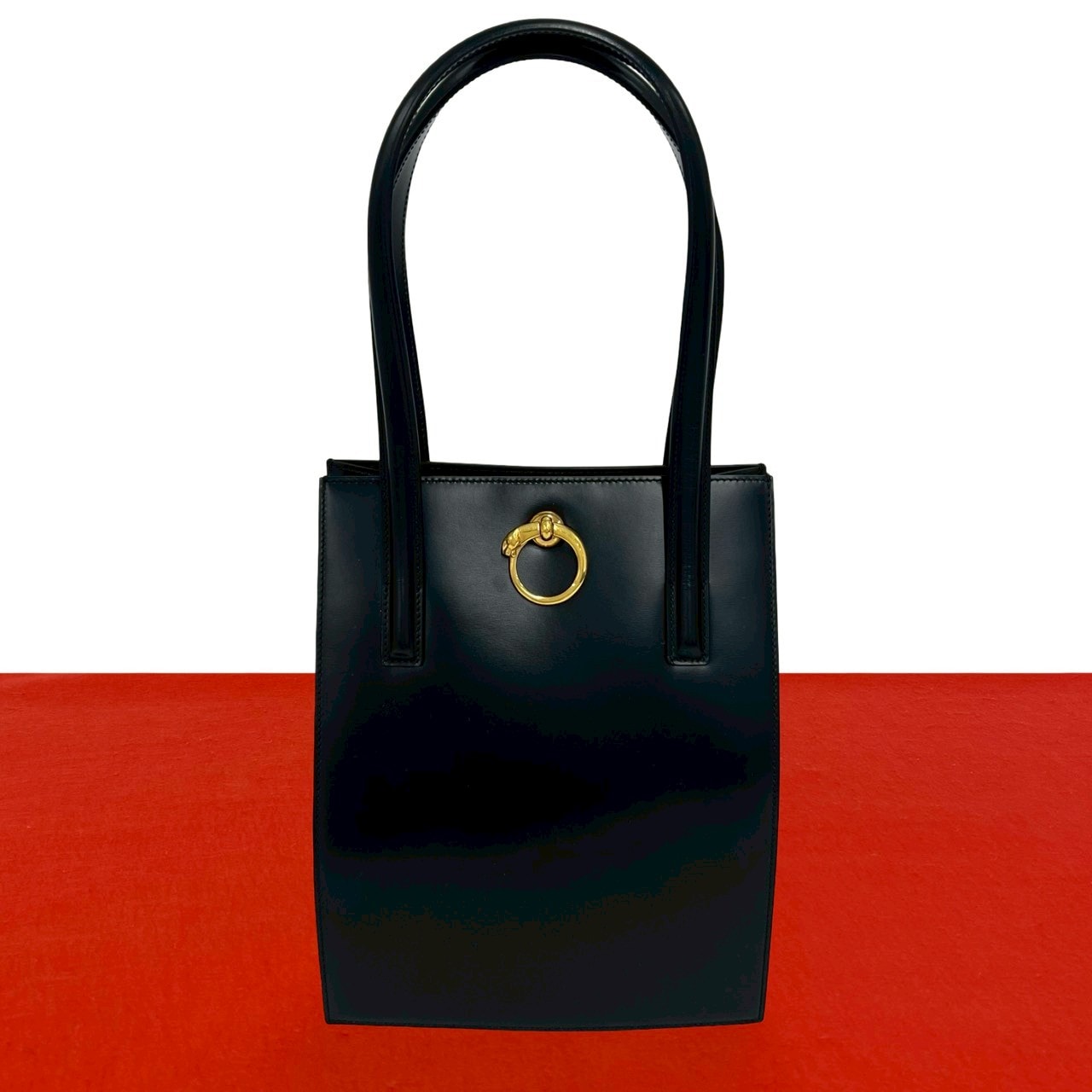 CARTIER カルティエ パンテール レザー トートバッグ ブラック
 05844
