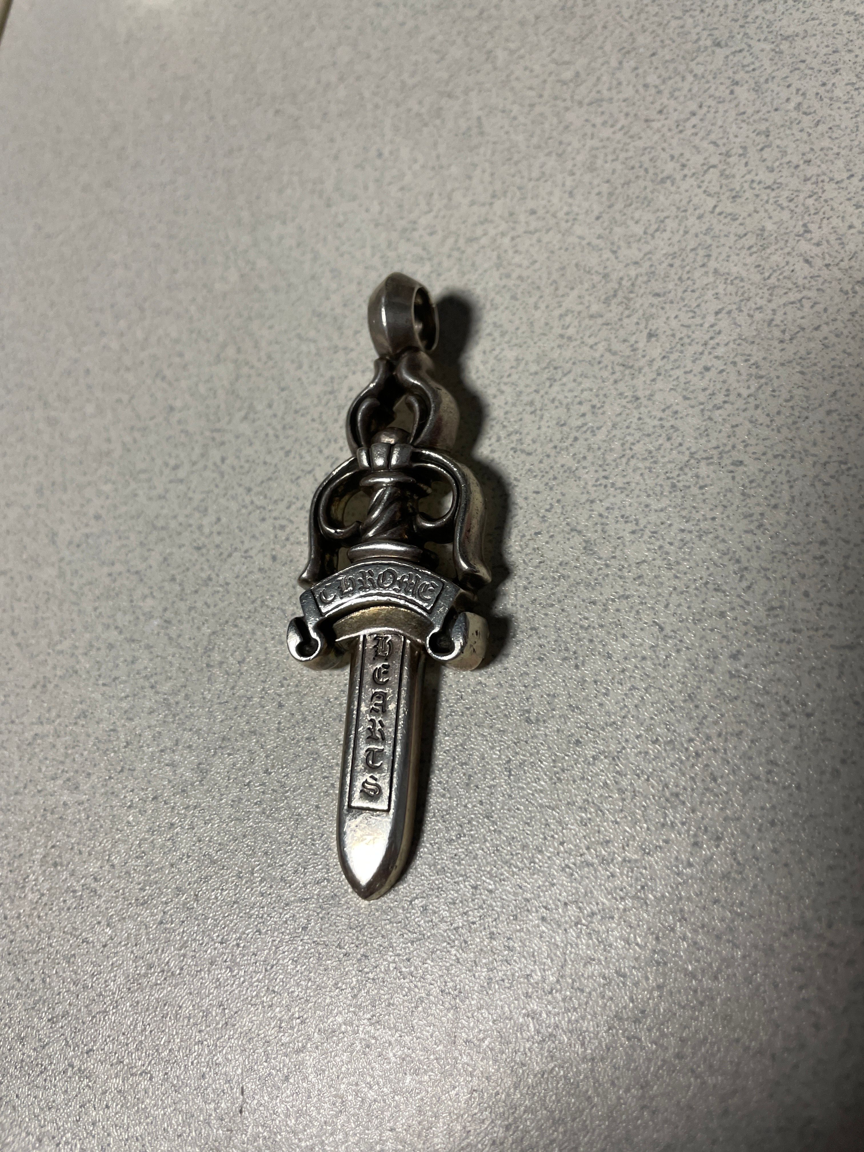 Chrome Hearts Large Dagger Pendant "Silver"
