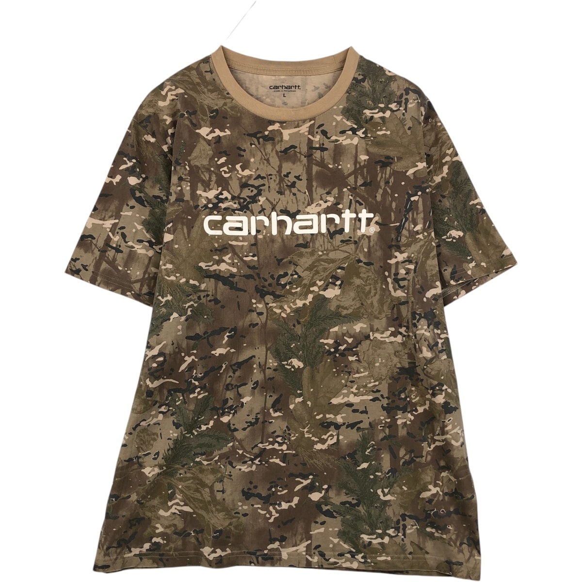 古着 カーハート Carhartt WORK IN PROGRESS 迷彩柄 半袖 プリントTシャツ メンズL相当/eaa637547
