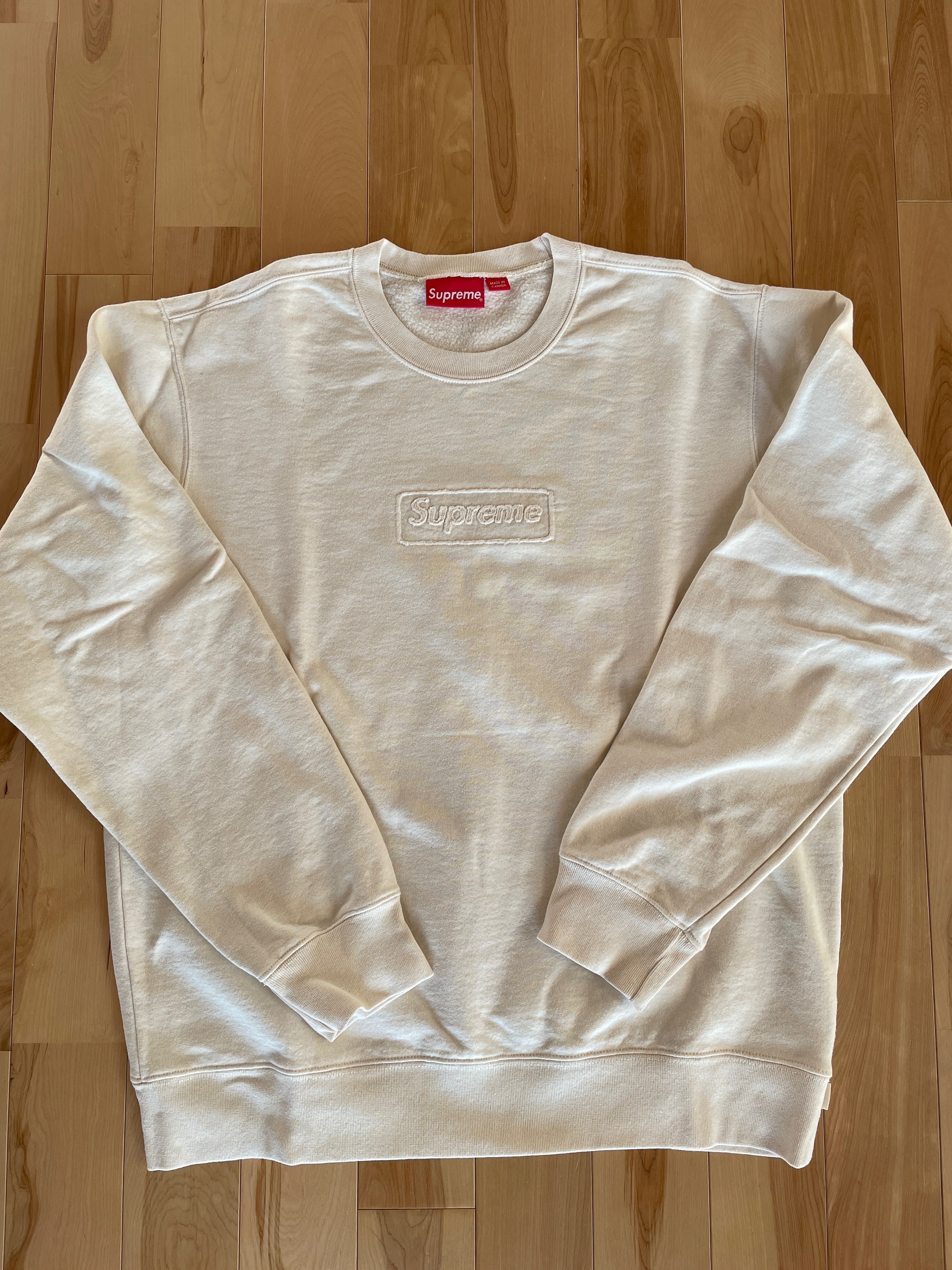 Supreme Cutout Logo Crewneck "Natural"
