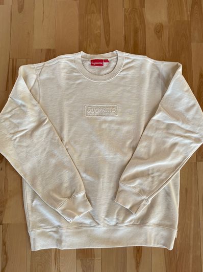 Supreme Cutout Logo Crewneck "Natural"