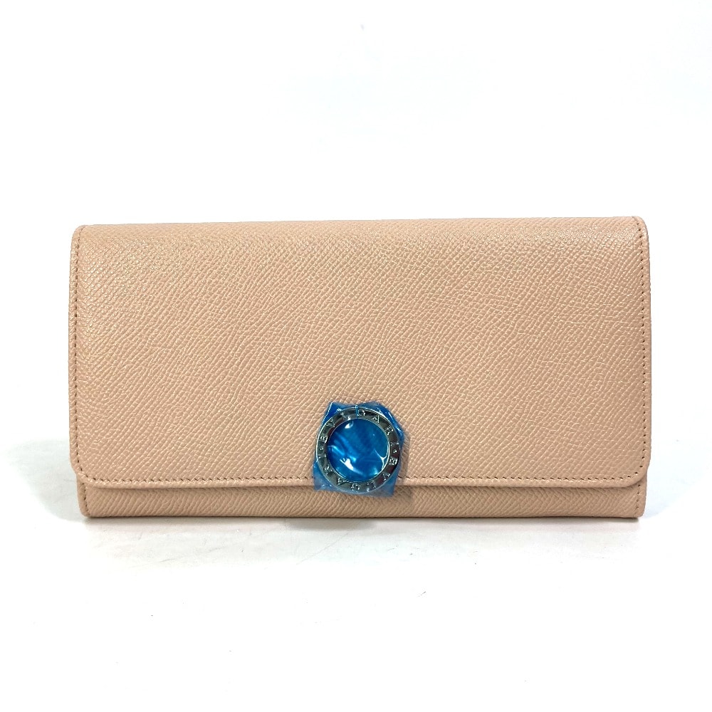 ブルガリ BVLGARI ロゴクリップ ブルガリ ブルガリ 2つ折り 2つ折り財布 レザー ライトピンク系 美品