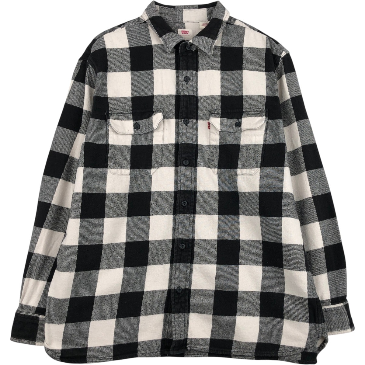 古着 リーバイス Levi's RELAXED バッファローチェック 長袖 フランネルチェックシャツ メンズL相当/eaa624758