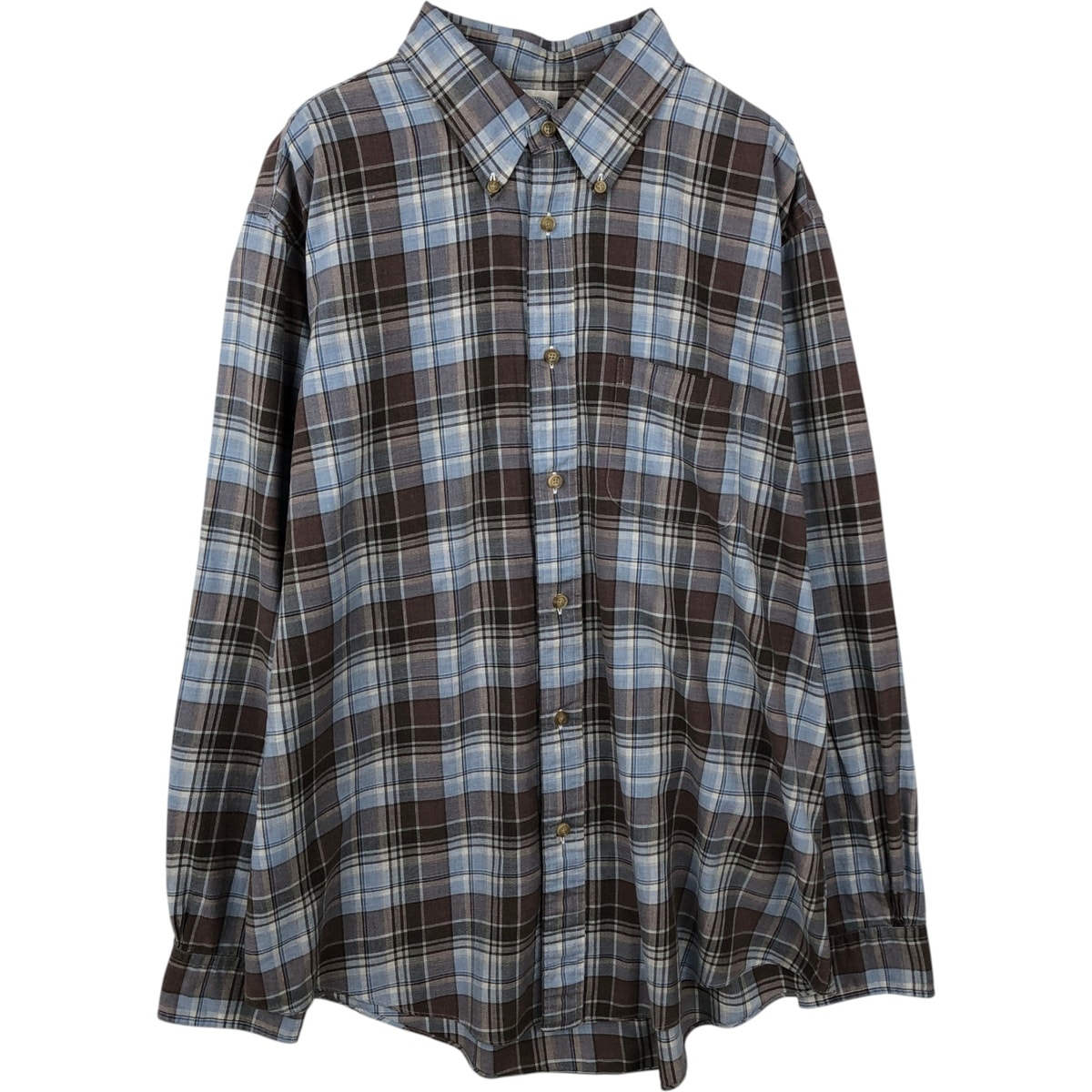 古着 ブルックスブラザーズ Brooks Brothers Est.1818 REGENT 長袖 ボタンダウンチェックシャツ メンズXL相当/eaa642893