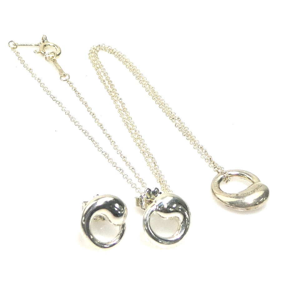 ティファニー TIFFANY&Co. ネックレス ピアス セット エターナルサークル シルバー925 シルバー レディース【中古】 e61690k