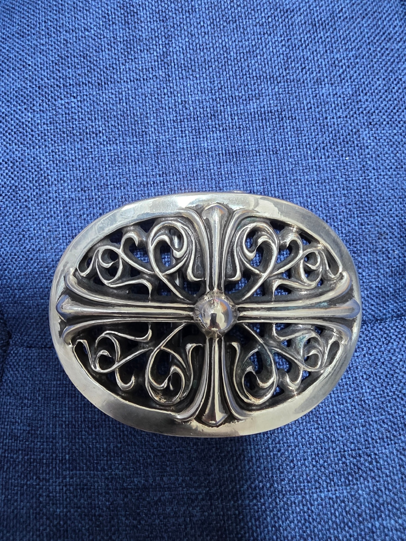 Chrome Hearts Classic Oval Cross Buckle "Silver"