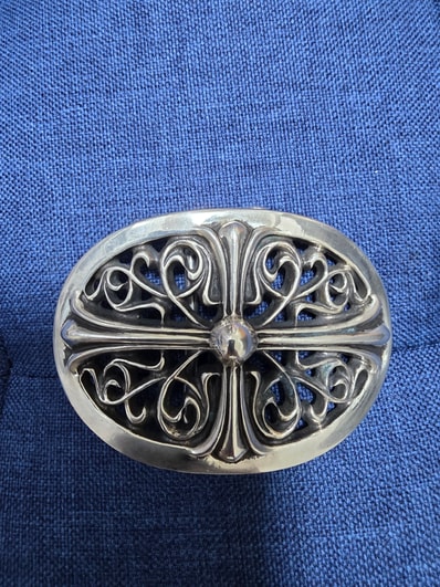 Chrome Hearts Classic Oval Cross Buckle "Silver"