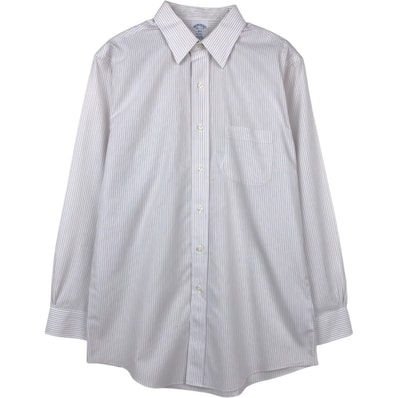 古着 ブルックスブラザーズ Brooks Brothers 1818 REGENT 長袖 ストライプシャツ メンズM相当/eaa666474