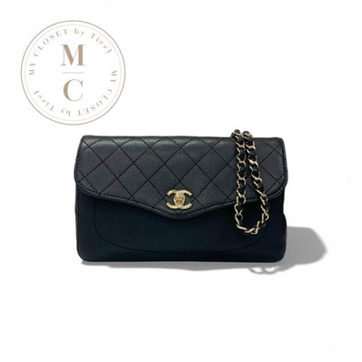 シャネル CHANEL バッグ ショルダーバッグ レザー ブラック ゴールド マトラッセ ココマーク シングルフラップ ダブルチェーン