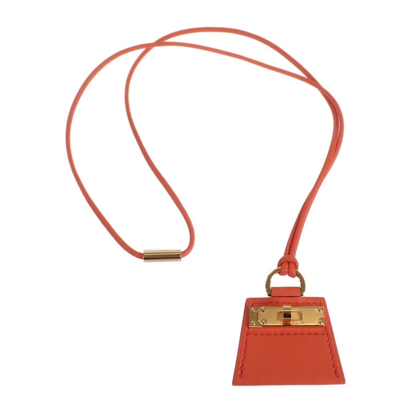 エルメス HERMES モンプティケリーPM ネックレス スイフト オランジュポピー レディース【中古】【SAランク】
