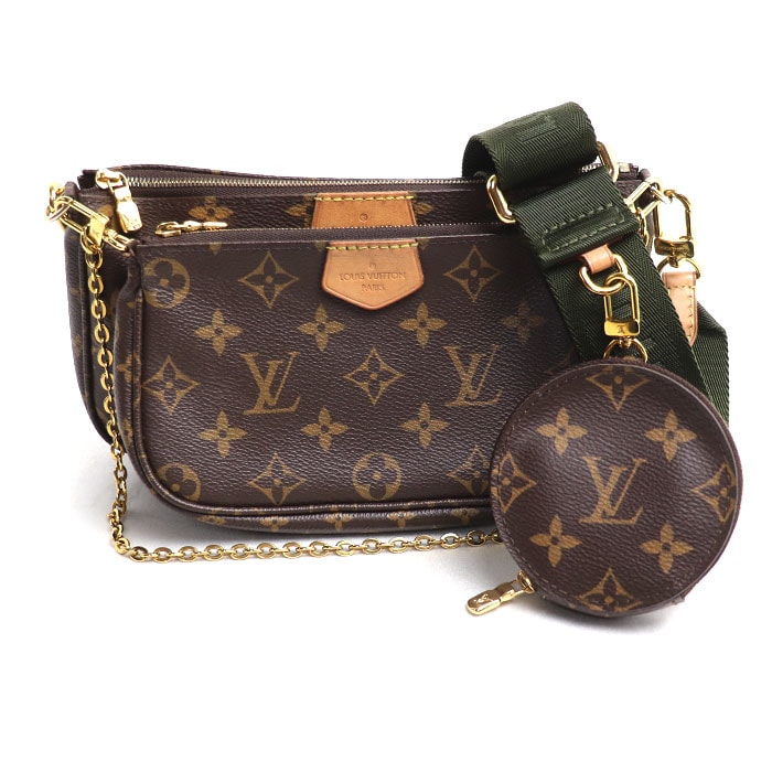 LOUIS VUITTON ルイ・ヴィトン ミュルティ・ポシェット・アクセソワール 2Wayショルダーバッグ モノグラム ブラウン カーキ M44813 TA4250/TA4260 レディース【中古】