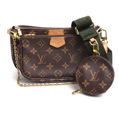 LOUIS VUITTON ルイ・ヴィトン ミュルティ・ポシェット・アクセソワール 2Wayショルダーバッグ モノグラム ブラウン カーキ M44813 TA4250/TA4260 レディース【中古】