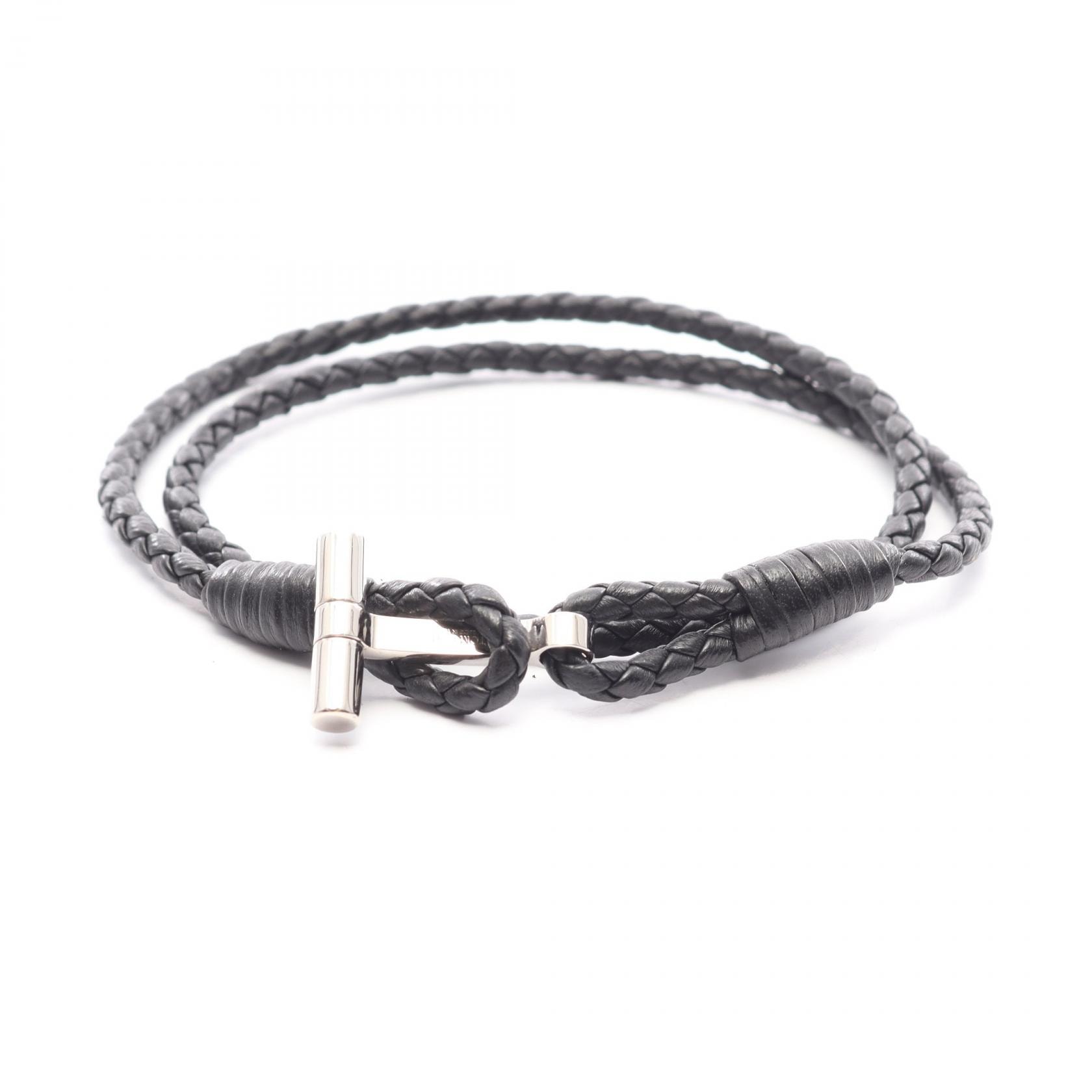 トムフォード TOM FORD T ブレスレット ブレスレット アクセサリー レザー メタル メンズ ブラック系 / シルバー系 JM005ICL002S1N001M 【新品】